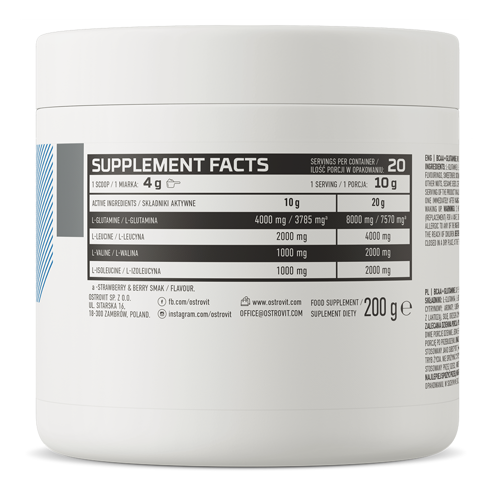 OstroVit BCAA + Glutamine 200 g