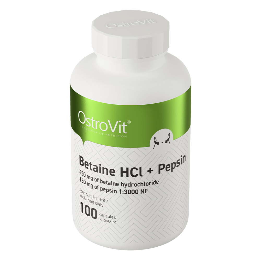 OstroVit Betaine HCl + Pepsin 100 caps