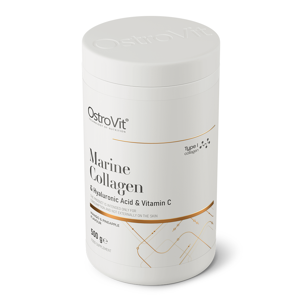 OstroVit Collagen Marine + Hyaluronic Acid + Vitamin C 500 g манго з ананасом
