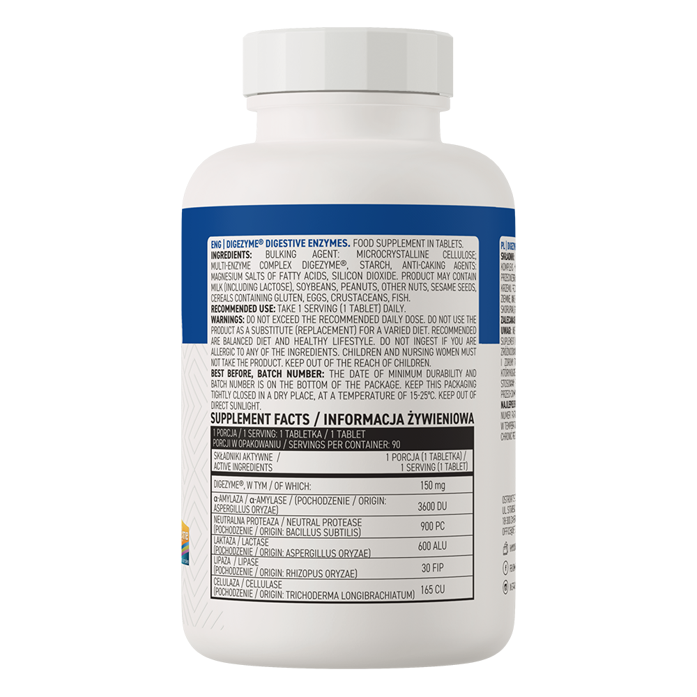 OstroVit Digezyme Digestive Enzymes 90 tabs