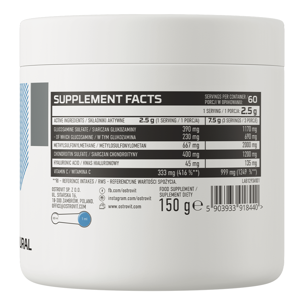 OstroVit Glucosamine + MSM + Chondroitin 150 g