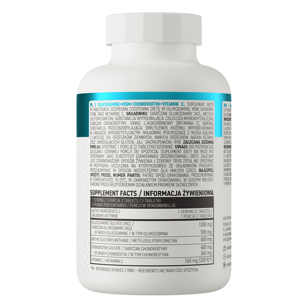 OstroVit Glucosamine + MSM + Chondroitin + Vitamin C 90 tabs