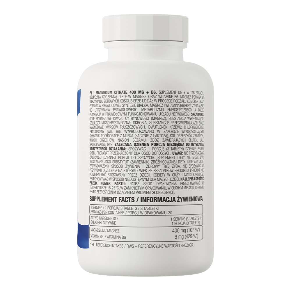 OstroVit Magnesium Citrate 400 mg + B6 90 tabs
