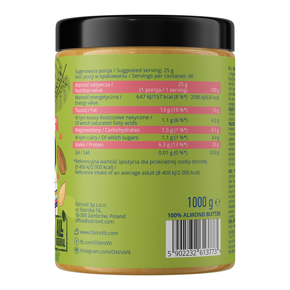 OstroVit Almond Butter 100% 1000 g
