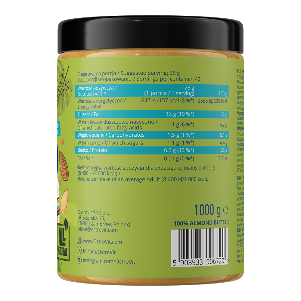 OstroVit Almond Butter 100% 1000 g