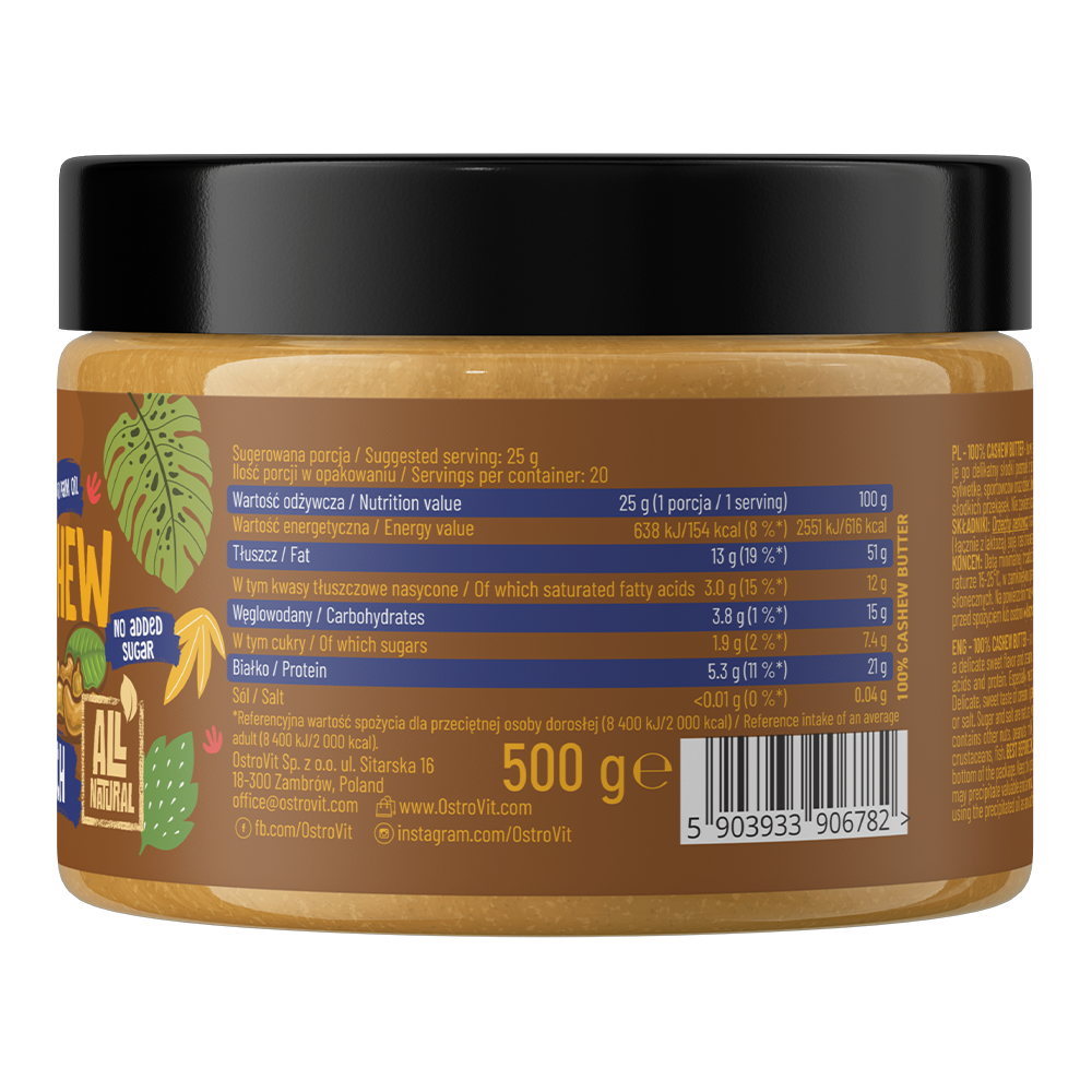 OstroVit Cashew Butter 100% 500 g