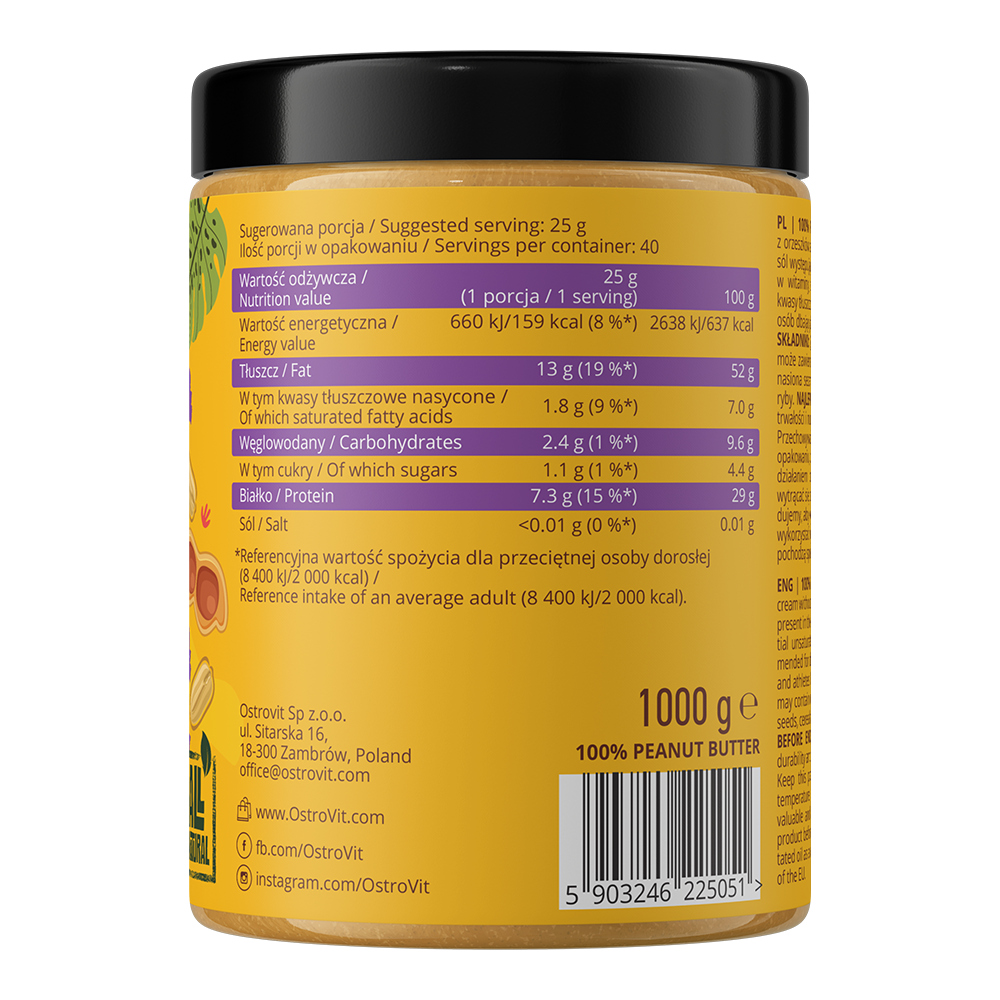 OstroVit Peanut Butter 100% 1000 g