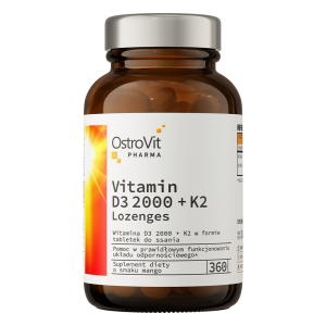 OstroVit Pharma Vitamin D3 2000 IU + K2 lozenges 360 tabs манго