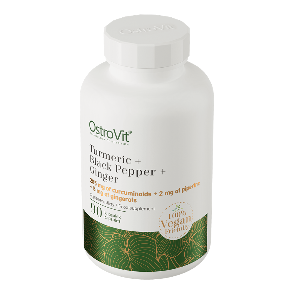 OstroVit Turmeric (Curcumin) + Black Pepper + Ginger Vege 90 caps