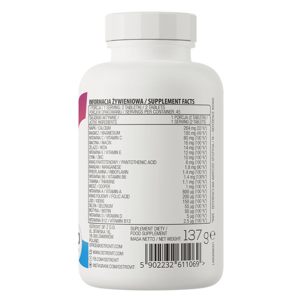 OstroVit 100% Vit&Min 90 tabs