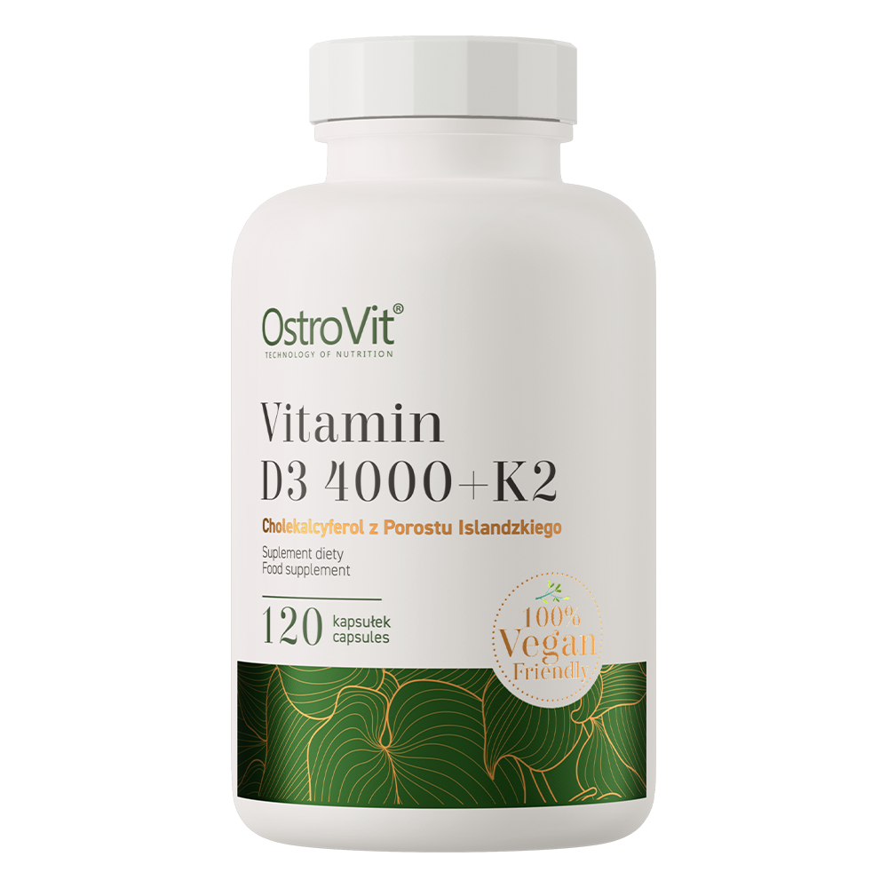 OstroVit Vitamin D3 4000 IU + K2 Vege 120 caps