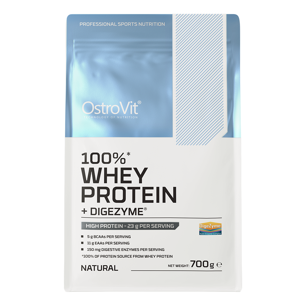 OstroVit 100% Whey Protein + Digezyme 700 g натуральний