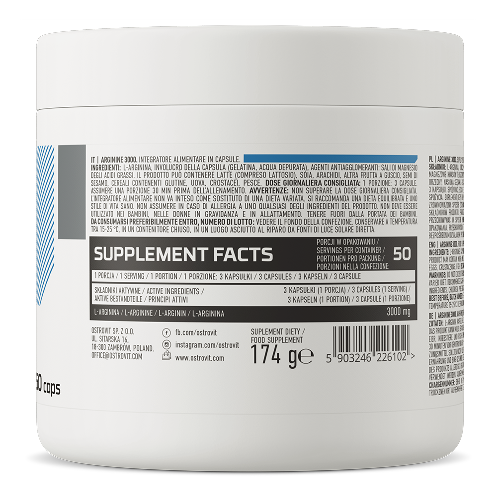 OstroVit L-Arginine 3000 mg 150 capsules