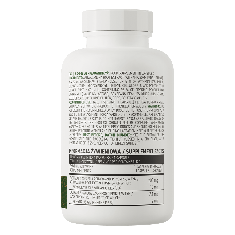 OstroVit KSM-66 Ashwagandha Vege 120 capsules