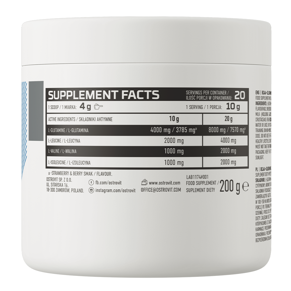 OstroVit BCAA + Glutamine 200 g