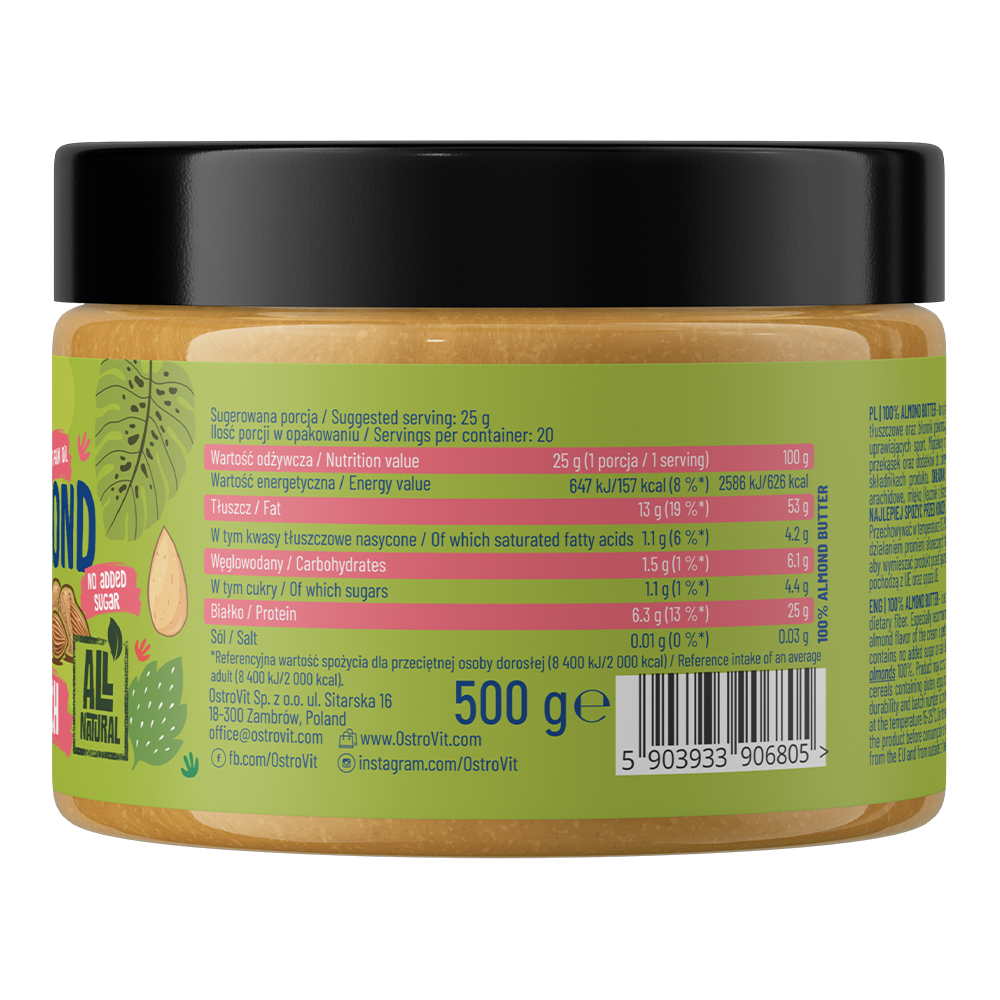 OstroVit 100% Almond Butter 500 g